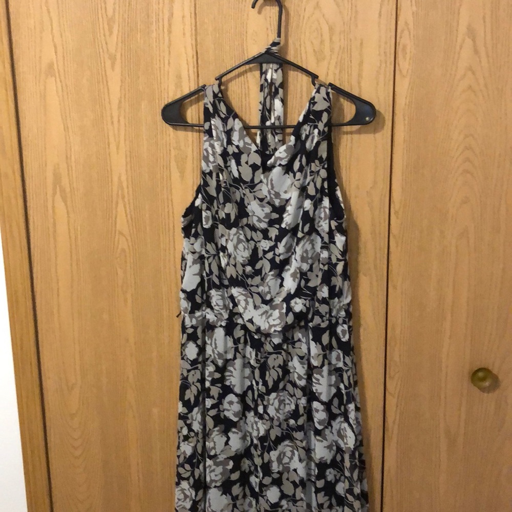 Womans size 16 navy blue dress by prelude.
